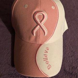 Women's baseball Breast Cancer Believe hat